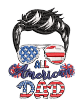 All-American-Dad - Embroidery Design - FineryEmbroidery
